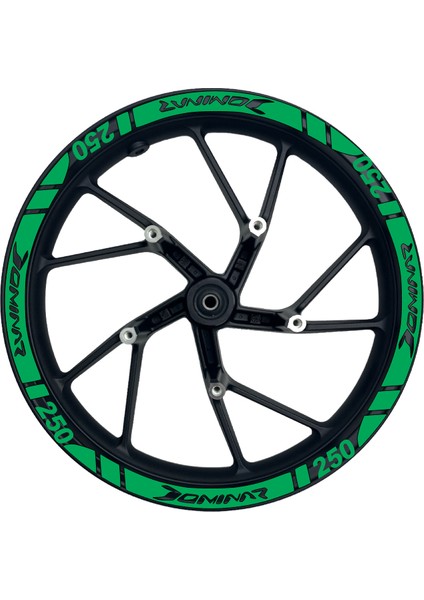 Dominar 250 Jant Şeridi 16 Parça 9 Renk Seçeneği Tam Set Yeşil