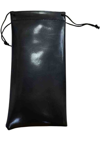 Deri Görünümlü Gözlük Torba Kılıfı Siyah