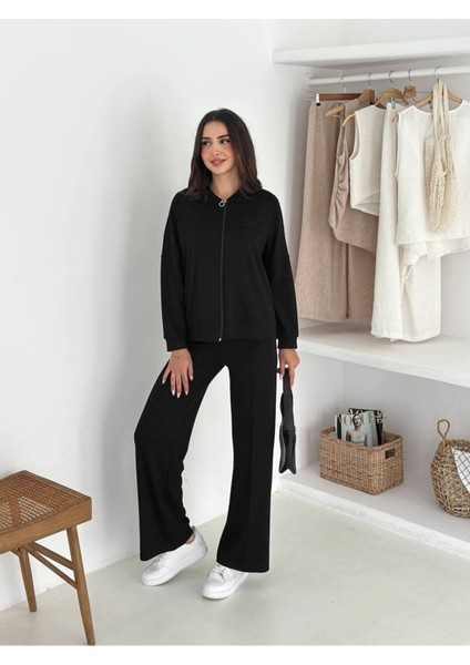 Kadın Fermuarlı Kapüşonlu Eşofman Takımı fiyatları