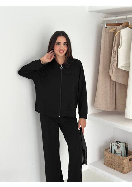 Kadın Fermuarlı Kapüşonlu Eşofman Takımı modelleri