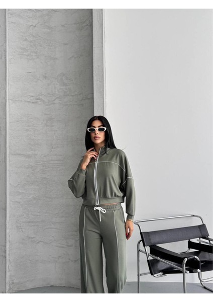 Kadın Fermuarlı Palazzo Şık Spor Eşofman Takım fiyatları