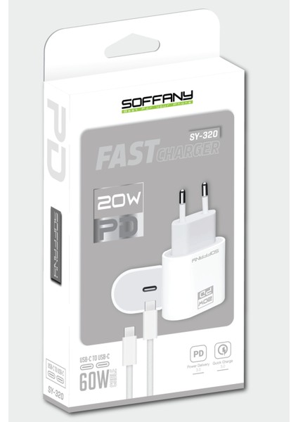 SY-320 20W PD C-to-C Şarj & Data Kablosu fiyatları