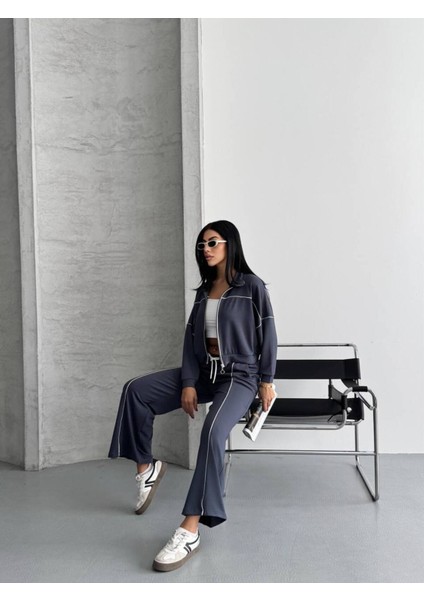 Kadın Fermuarlı Palazzo Şık Spor Eşofman Takım fiyatları