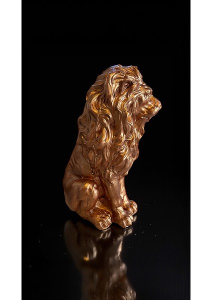 Dekoratif 53 cm Metalik Bronz Aslan Heykeli Ev Balkon Bahçe Dekorasyon Bohem Biblo Heykel fiyatları