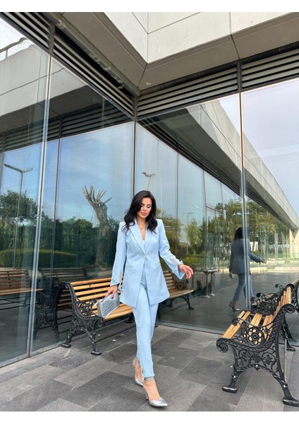 Kadın Taş Detaylı Ceket Pantolon Takım Elbise modelleri