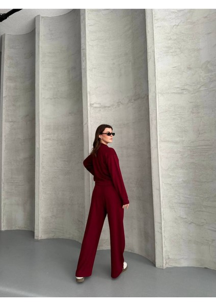 Kadın Fermuarlı Polo Yaka Eşofman Alt Üst Takım fırsatları