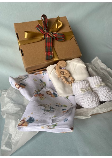 Hoşgeldin Bebek, Unisex, Yenidoğan Bebek Organik Hediye Seti