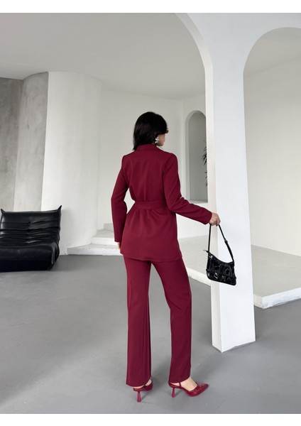 Kadın Bağlamalı Blazer Ceket Pantolon Takım Elbise indirimleri