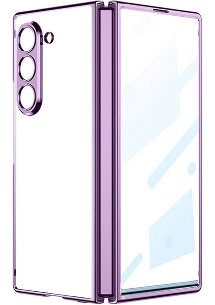 Mtxdpn Newface Samsung Galaxy Z Fold 5 Kılıf Fold Element Kapak - Mor