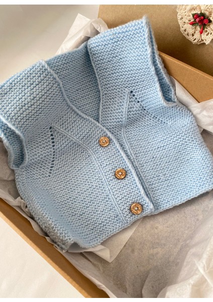 El Örgüsü Yumuşak Bebek Yelek ve Patik Seti 3-12 Ay | Yenidoğan Bebek Hediyesi Unisex modelleri
