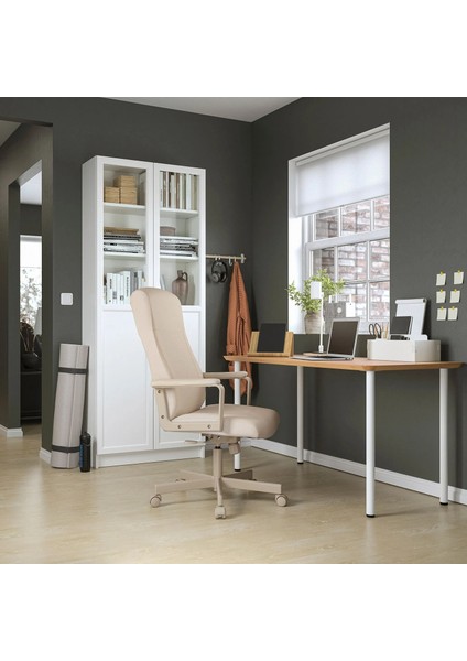 Anfallare / Adıls Çalışma Masası Bambu Beyaz 140 x 65 cm