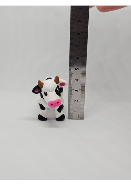 4cm uzunluğunda Minik Sevimli Inek Hayvan Oyuncak – Flexi Hayvan Figür +4 Yaş - Bpa Free fiyatları