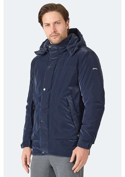 Grım Erkek Çıkarılabilir Kapüşonlu Lacivert Mont & Kaban