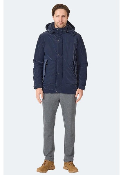 Grım Erkek Çıkarılabilir Kapüşonlu Lacivert Mont & Kaban