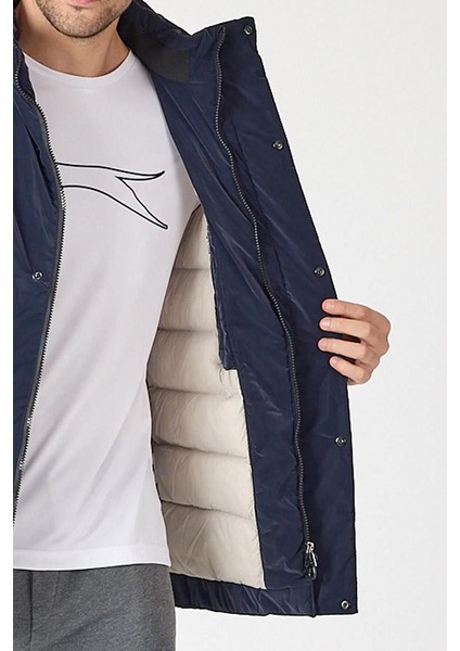 Grım Erkek Çıkarılabilir Kapüşonlu Lacivert Mont & Kaban