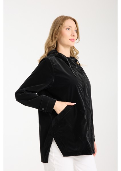 Kadın Rahat Kesim Kapüşonlu Trençkot modelleri