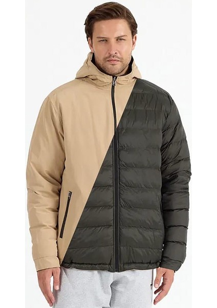 Brelıs Erkek Çift Taraflı Bej Haki Mont & Kaban