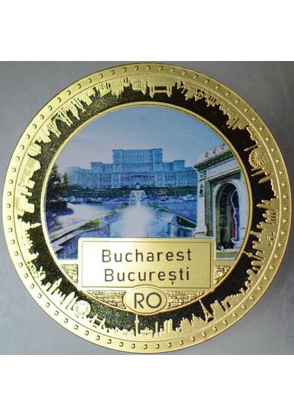 Avrupa'nın Başkentleri Madalyon-Bükreş. Renkli 33 mm Çil. fiyatları