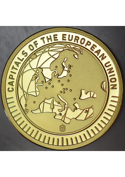 Avrupa'nın Başkentleri Madalyon-Bükreş. Renkli 33 mm Çil. modelleri