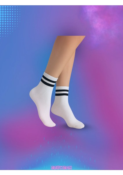 Premium Beyaz 3'lü Kadın Kolej Çorap Seti fiyatları
