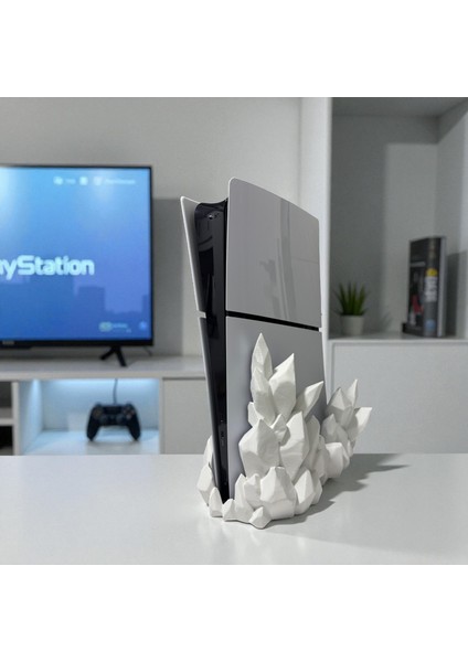 25CM Kristal Tasarımlı 3D Baskı Playstation 5 Dikey Stand | Dekoratif Oyun Ünitesi Aksesuarı fırsatları