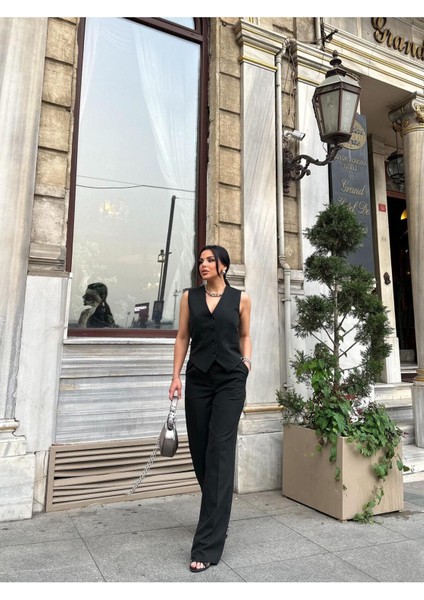 Kadın Klasik Yelek Pantolon Takım Elbise modelleri