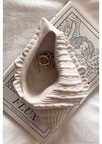 Deniz Kabuğu Mini Aksesuar Tabağı Dekoratif Beton