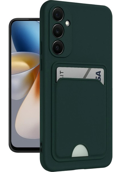 Mtxdpn Newface Samsung Galaxy S24 Fe Kılıf Kelvin Kartvizitli Silikon - Koyu Yeşil