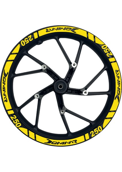 Dominar 250 Jant Şeridi 16 Parça 9 Renk Seçeneği Tam Set Sarı