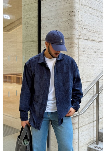 Yotau Erkek Oversize Fit Kadife Uzun Kollu Gömlek Ceket fiyatları