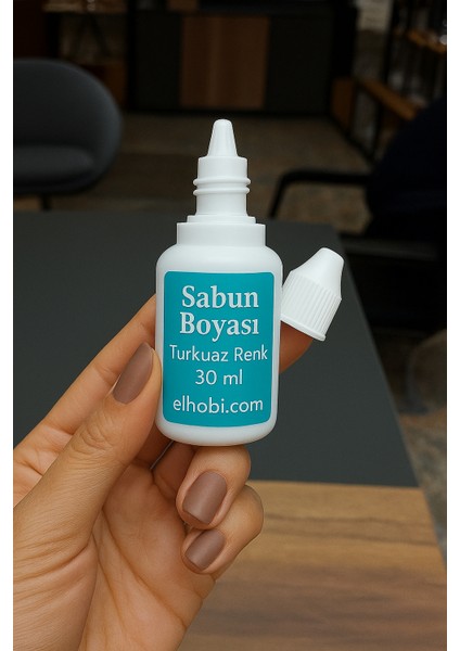 1 adet Sabun Boyası veya Renklendirici - Turkuaz - 30 ml