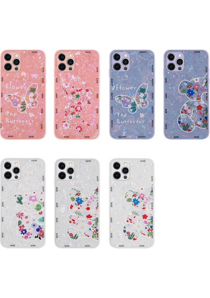 iPhone 13 Pro Max Kılıf Desenli Sert Silikon Nxxa Mumila Kapak-Pink Flower fiyatları