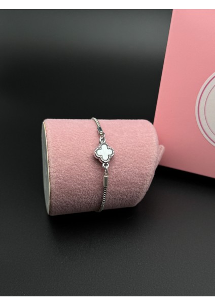 925 Gümüş Sıralı Dört Yapraklı Yonca Bileklik ,beyaz Sedefli Yonca Bileklik , Erkek Arkadaşa Hediye fiyatları