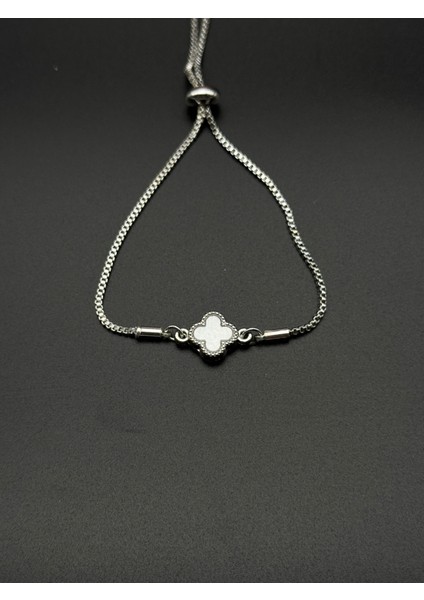 925 Gümüş Sıralı Dört Yapraklı Yonca Bileklik ,beyaz Sedefli Yonca Bileklik , Erkek Arkadaşa Hediye fırsatları