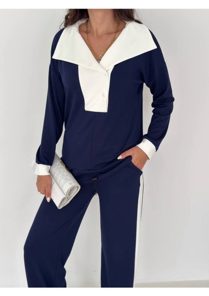 Kadın Yaka Detaylı Şık ve Rahat Günlük Giyim Takım fiyatları