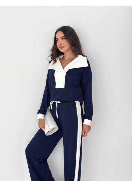 Kadın Yaka Detaylı Şık ve Rahat Günlük Giyim Takım fırsatları