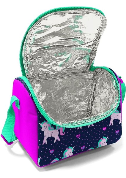 Unicorn Desenli Ilköğretim Kız Çocuk Çanta Seti 2 Li USB Girişli modelleri