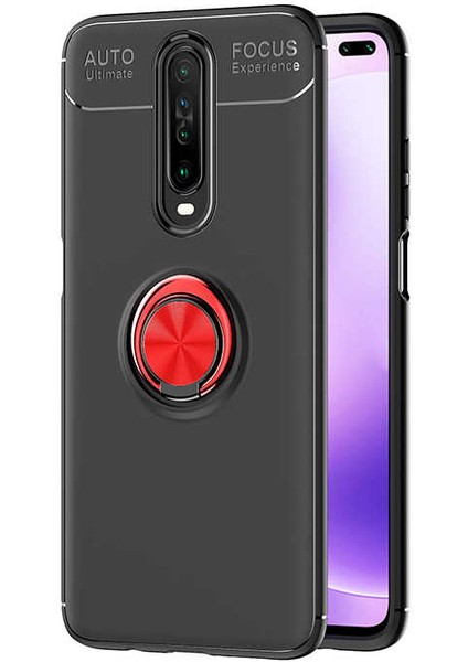 Xiaomi Poco X2 Kılıf Nxxa Ravel Silikon Kapak-Siyah-Kırmızı