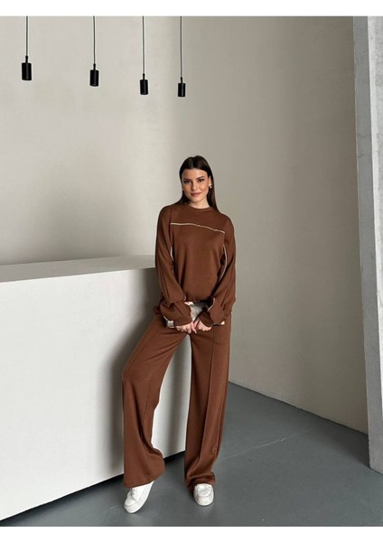 Kadın Ince Çizgi Detaylı Ikili Takım fiyatları