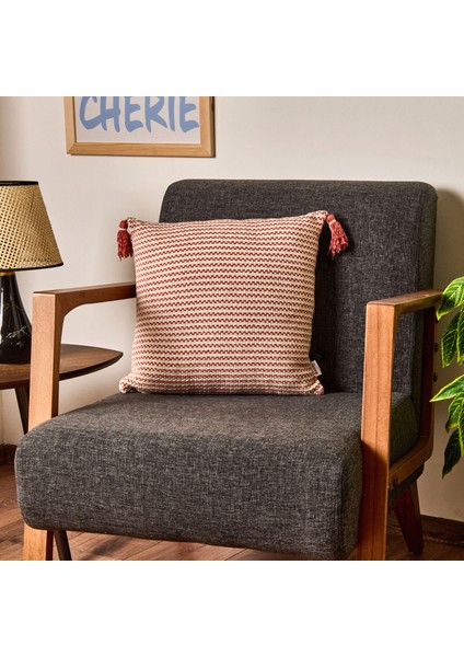 Soft Shiny Kırlent - Bej / Kiremit - 45X45 cm indirimleri