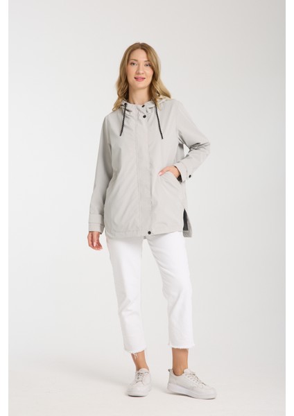 Kadın Rahat Kesim Kapüşonlu Trençkot modelleri