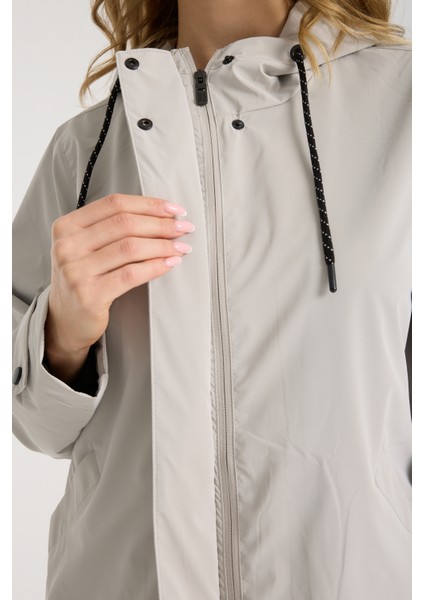 Kadın Rahat Kesim Kapüşonlu Trençkot fırsatları