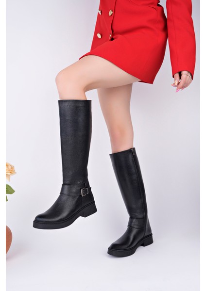 Hakiki Deri Kadın Deri Çizme TRC102-16028