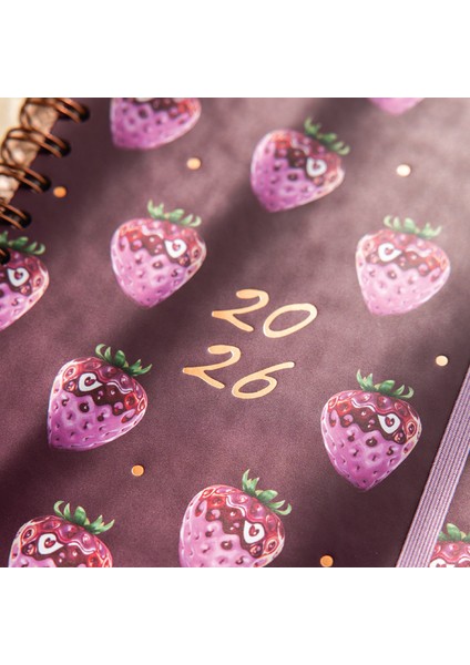 2026 A5 Spiralli Renkli Haftalık Ajanda 12 Aylık – Motivasyon Sayfalı Çilek fiyatları