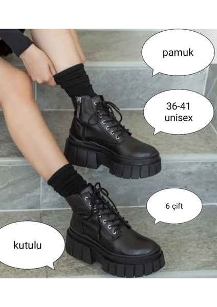 Çorapdiyari Kolej Siyah Soket Pamuk Çorap Kutulu 6 Çift fiyatları