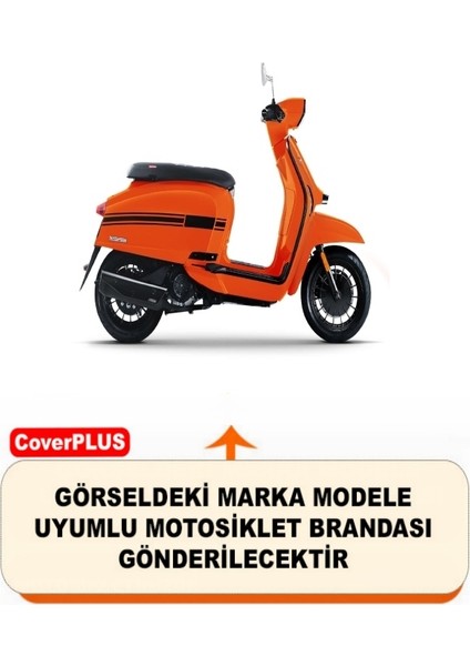 Lambretta V125 Special Branda (Arka Çanta Uyumlu) Motosiket Brandası (Siyah Renk) Motor Örtüsü Çadır Su Geçirmez Motosiklet Kılıfı Motor Brandası fiyatları