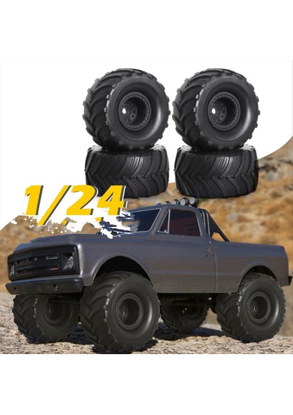 1/18/24 Simülasyon Tırmanma Lastiği T4-M Kamyon SCX24 Evrensel Tekerlek Lastiği FMS FCX24 Carisma Kaisima AX24 (Yurt Dışından)