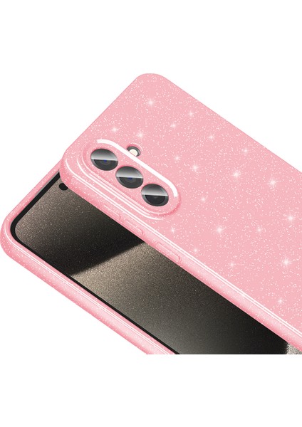 Galaxy A36 Kılıf Kamera Korumalı Simli Lüks Nxxa Koton Kapak - Lila fırsatları