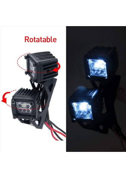 4x Modifiye Far Spotları Araba Üst Işıkları Eksenel SCX10 Jeep Traxxas TRX4 TRX6 1/10 için tampon ışıkları (Yurt Dışından)