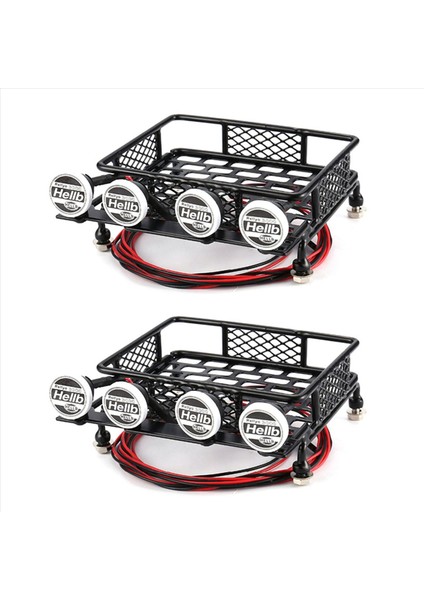 2x Metal 115x107mm Bagaj Taşıyıcı Çatı Rafı Tamiya CC01 CR01 RC4WD D90 Eksenel SCX10 1/10 (Yurt Dışından)